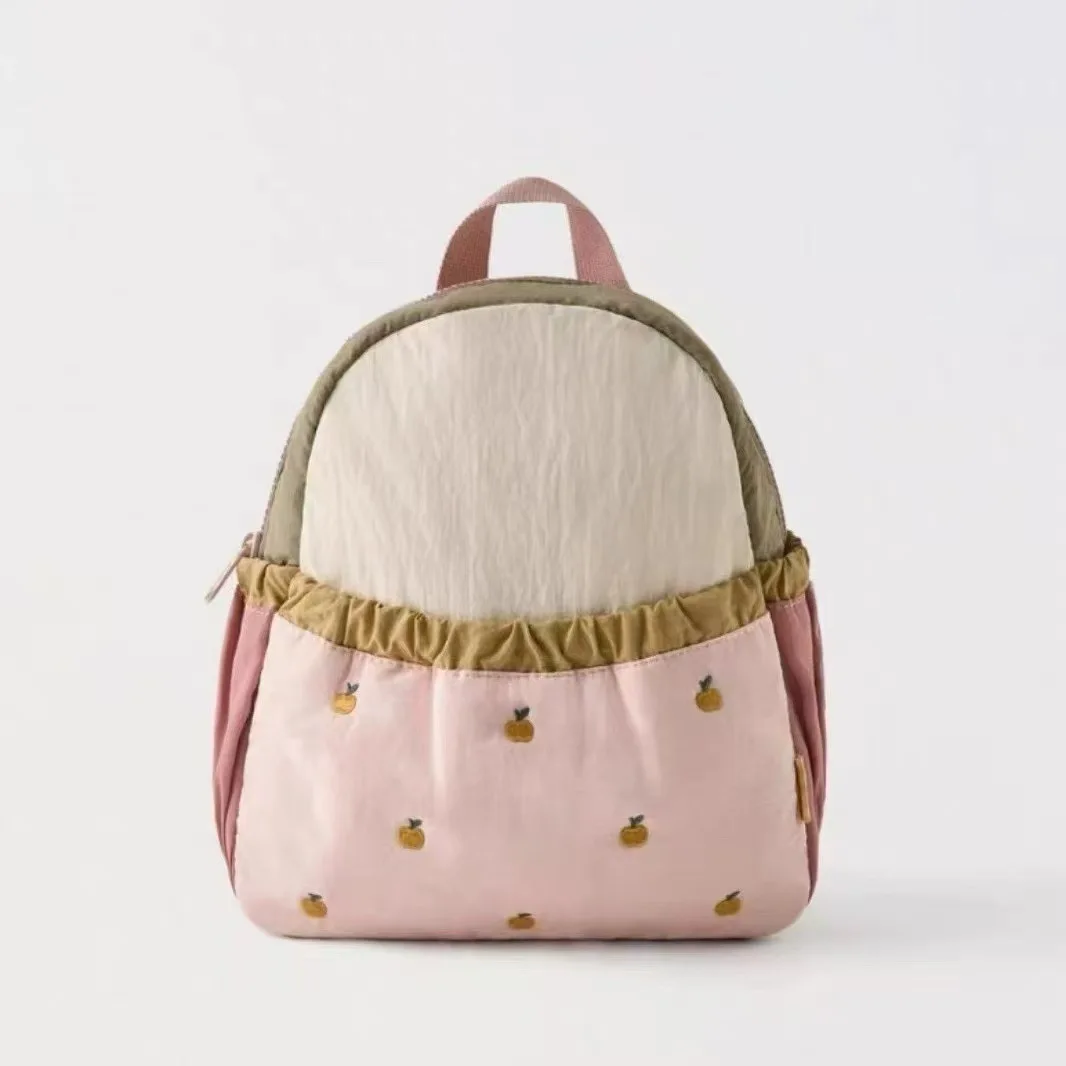 2026 New Cute Apple Kids Backpack Embroidery Personalized School Bag Kindergarten Bag Christmas Gift Ideal for Girls Toddlers