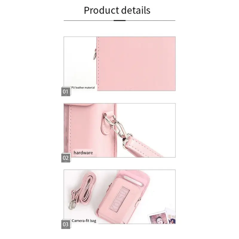 Accessories Dustproof For Fujifilm Instax Mini Link 3 PU Leather Printer Carrying Case Retro Shockproof Storage Bag B-Y41A