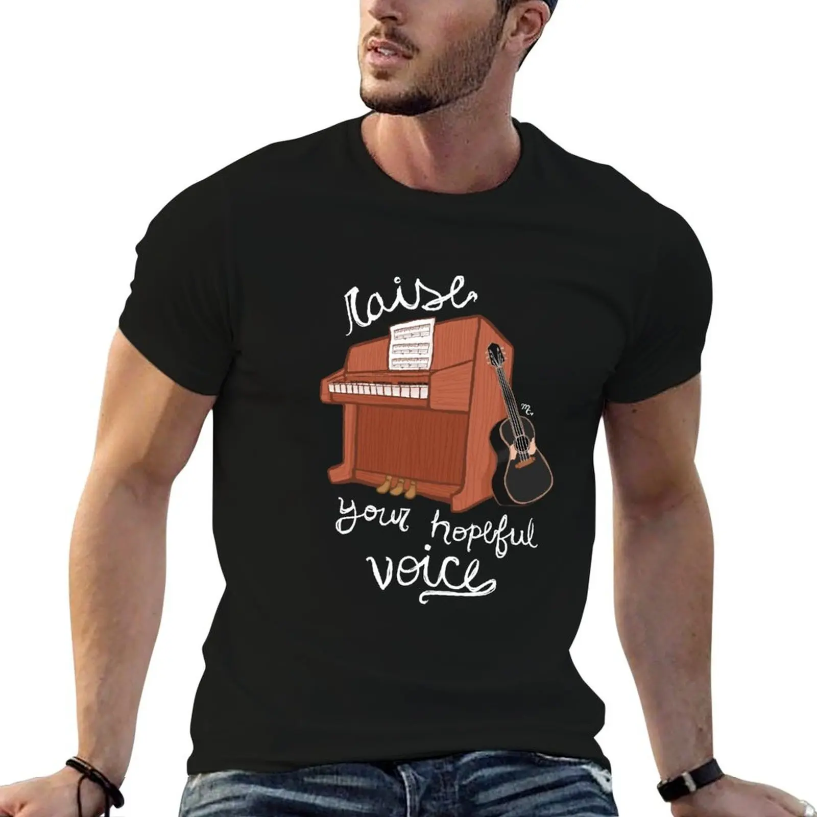 

Raise Your Hopeful Voice T-Shirt t shirts with prints t shirts for man cotton anime tshirt T-shirt