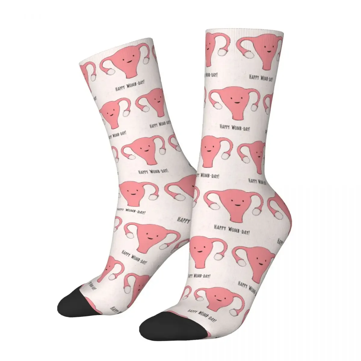 Uterus Series - Happy Womb Day Socks Harajuku Super Soft Stockings All Season Long Socks Accessories for Man's Woman's Gifts