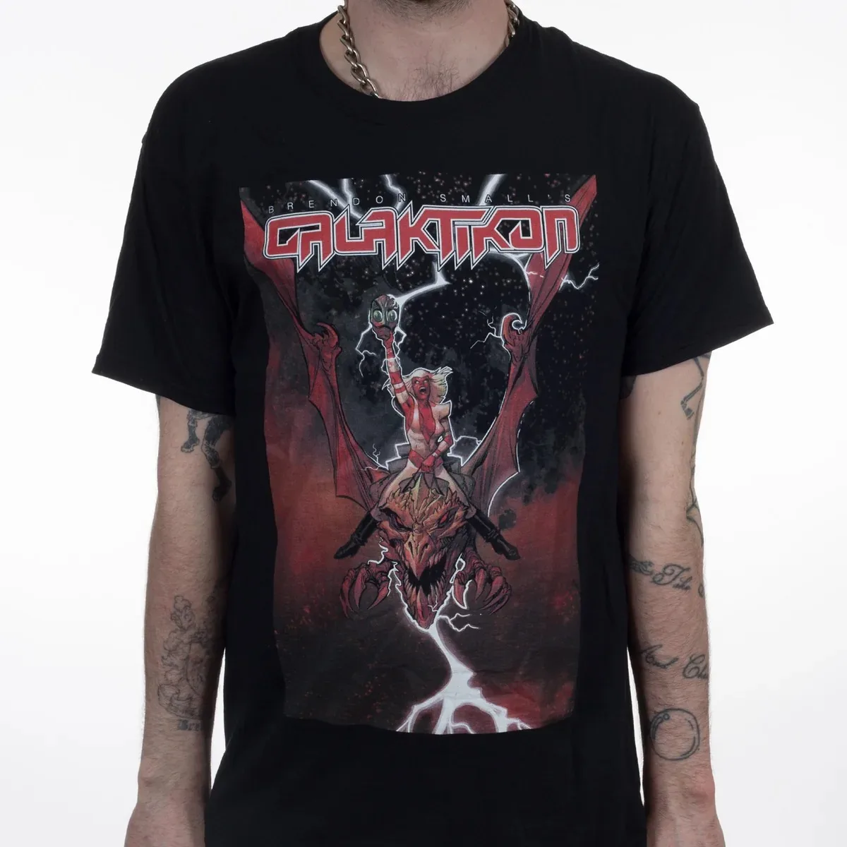 Nebula Star Fantasy Figure Galaktikon Graphic Print T Shirt, Brendon Small Metal Project Unisex Tee