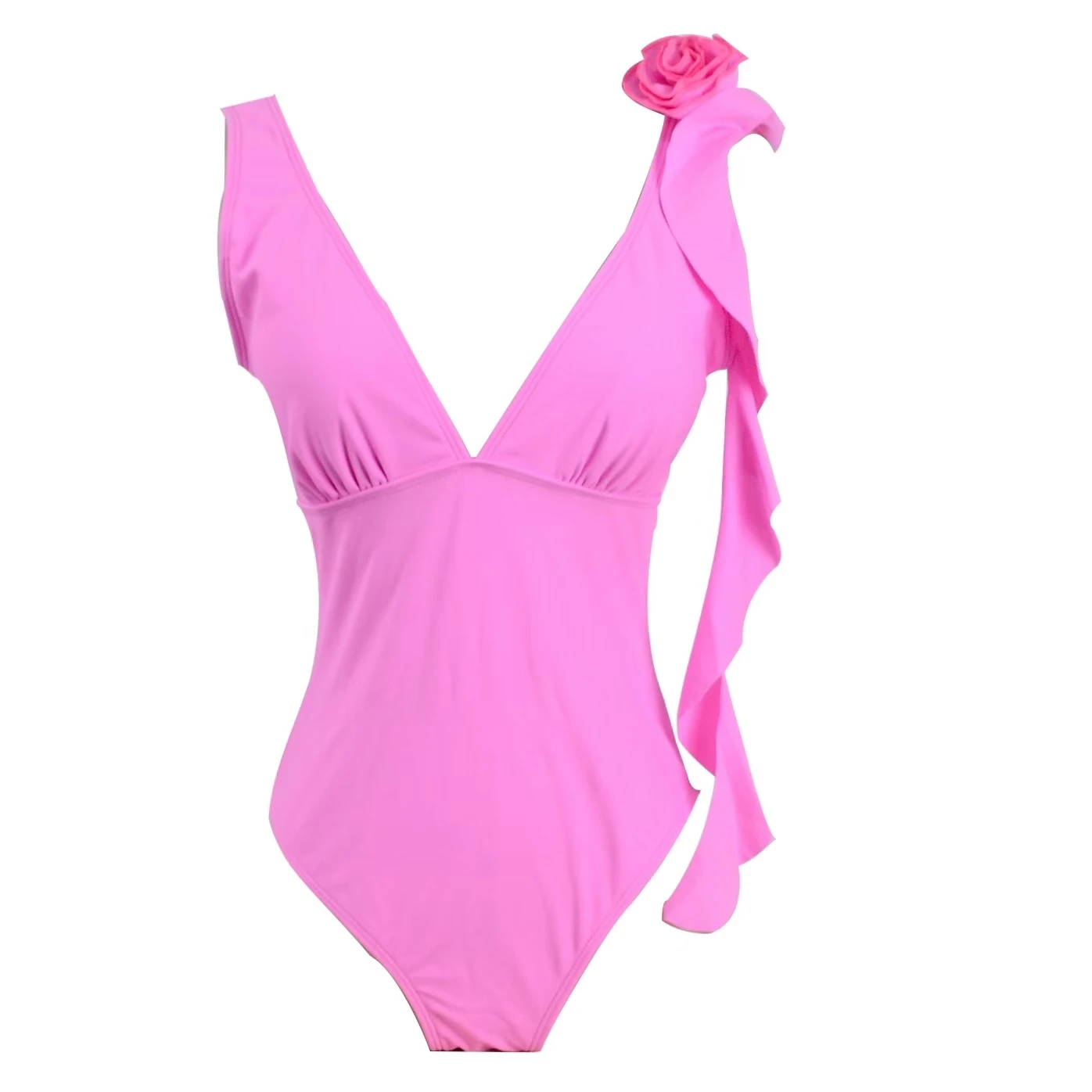 know dream ﻿Women Bodysuit Swimsuits 2024 Solid color deep V one-piece swimsuit Beach Suit ﻿