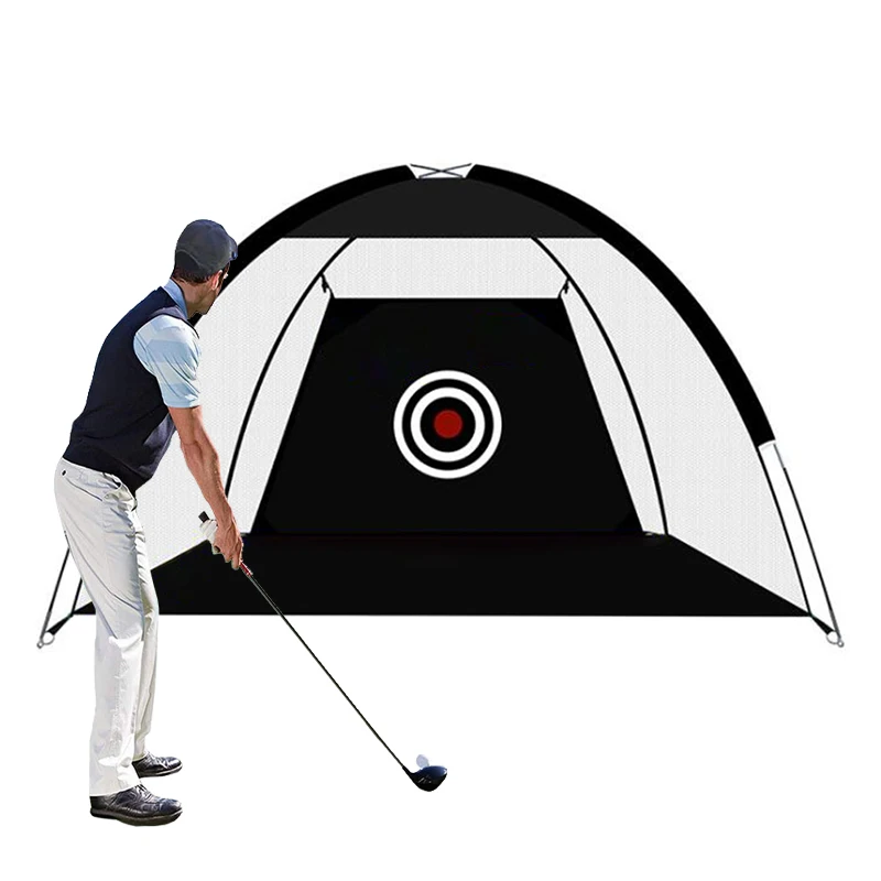 Portable Golf Net 2M Foldable Practice  Indoor Outdoor  Hitting Lawn Strike Target Training Cage  Exercise Equipment