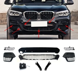 Front Bumper Lower Vent Side Grille Tow Hook Fog Light Frame Cover for BMW X3 G01 X4 G02 G08 25i 30i 28i 2018-2021
