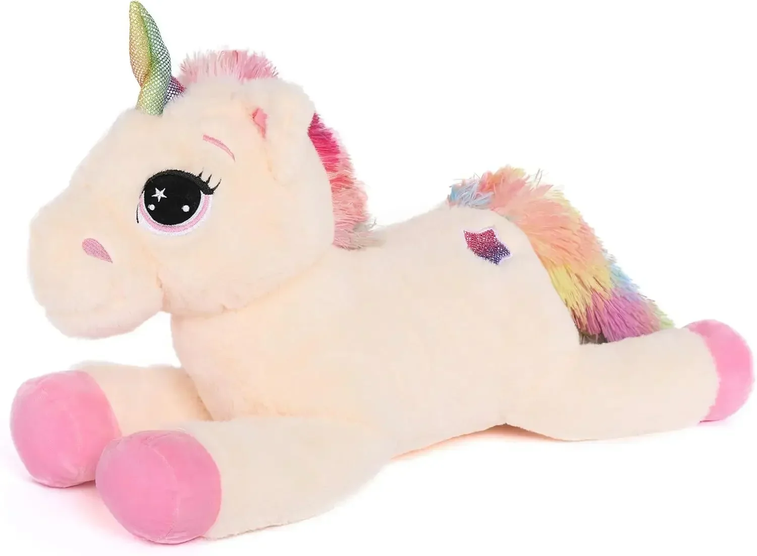 MaoGoLan Toys Studio Big Unicorn Stuffed Animal Soft Large Unicorn Plush Pillow Toy Gift for Girls Boys (Pink, 23.5 '')