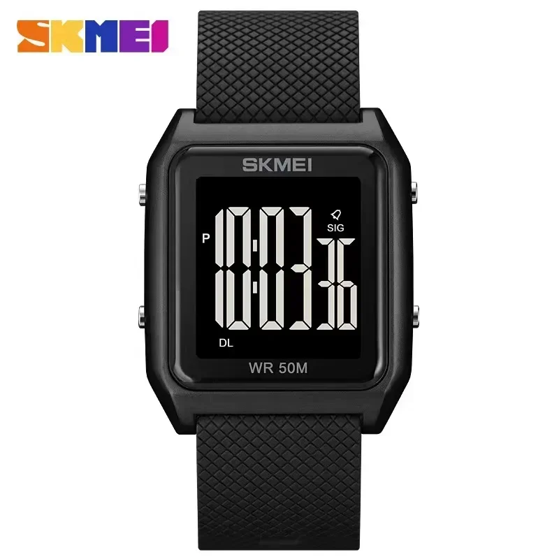 

Skmei Mens 50M Waterproof Date Week Electronic Stopwatch Wristwatches Alarm Clock Reloj Hombre Back Light Sports Digital Watch