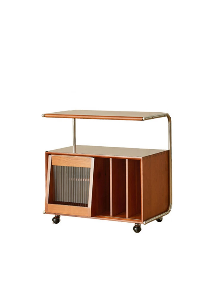 Nordic retro magazine sideboard, solid wood living room, bedroom, several pulley storage cabinets, Japanese style cabinets