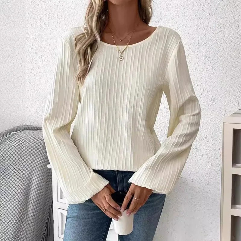 Summer New Fashion Temperament Women\'s Clothing Lace round Neck Casual Loose Top