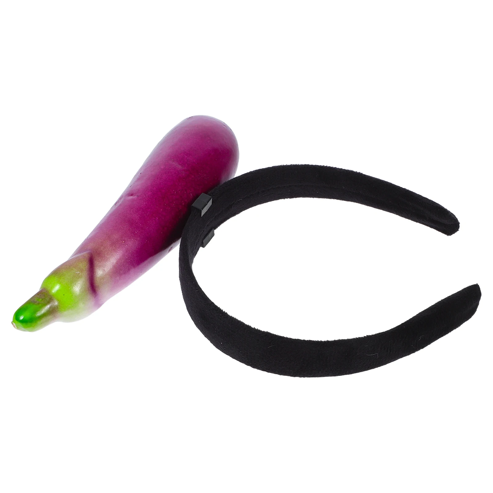 

4pcs Creative Hairband Lightweight Vegetable Accessory Plastic Eggplant Headband Holiday Festival Decorations