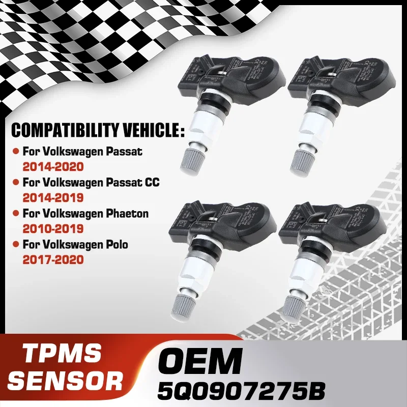 

For Volkswagen Passat Volkswagen Passat CC Volkswagen Phaeton Volkswagen Polo Car TPMS Tire Pressure Monitor Sensor 5Q0907275B