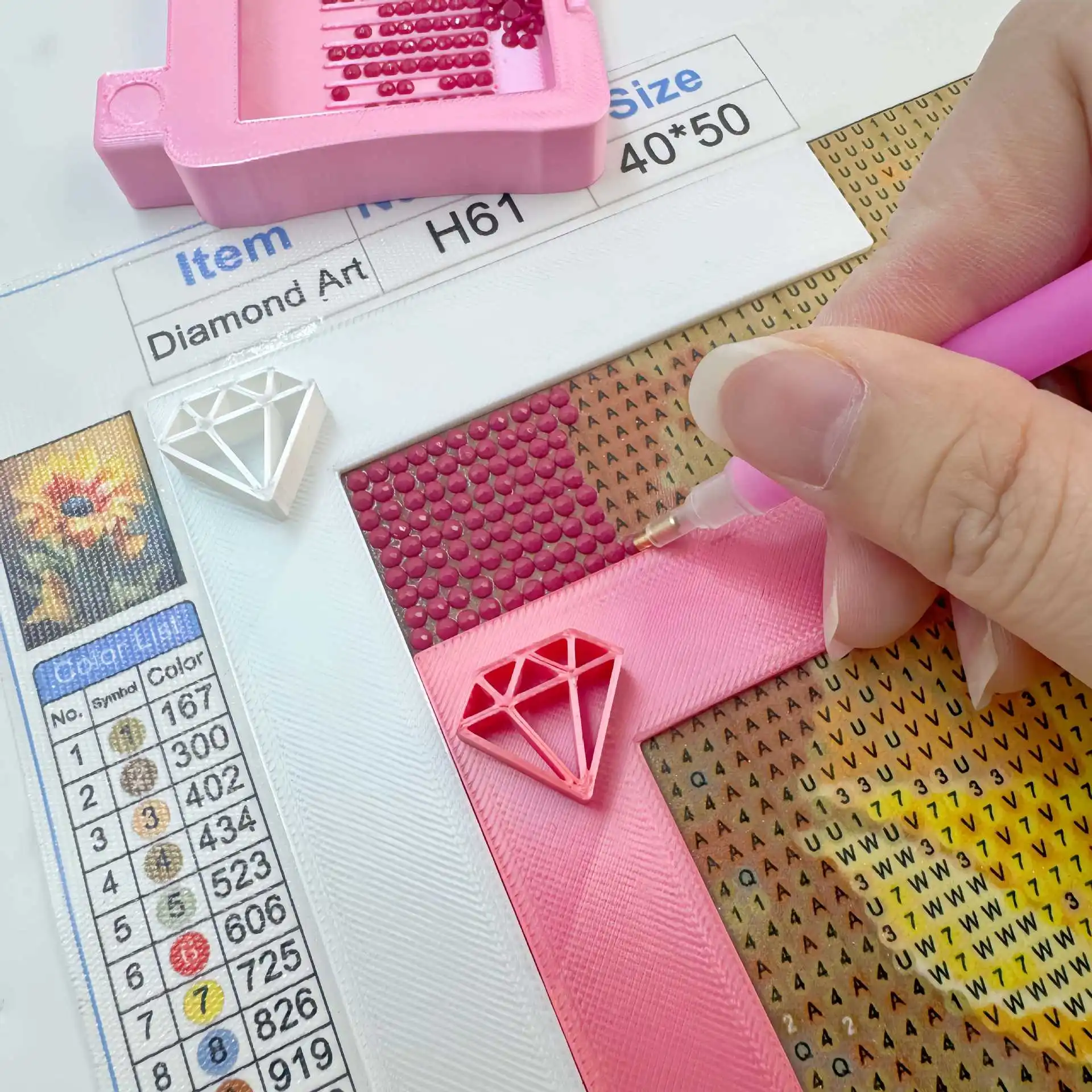 

Diamond Painting Positioning Ruler, 5d Rhinestone Dotting Aid, Cross-Stitch Rhinestone Alignment Ruler.