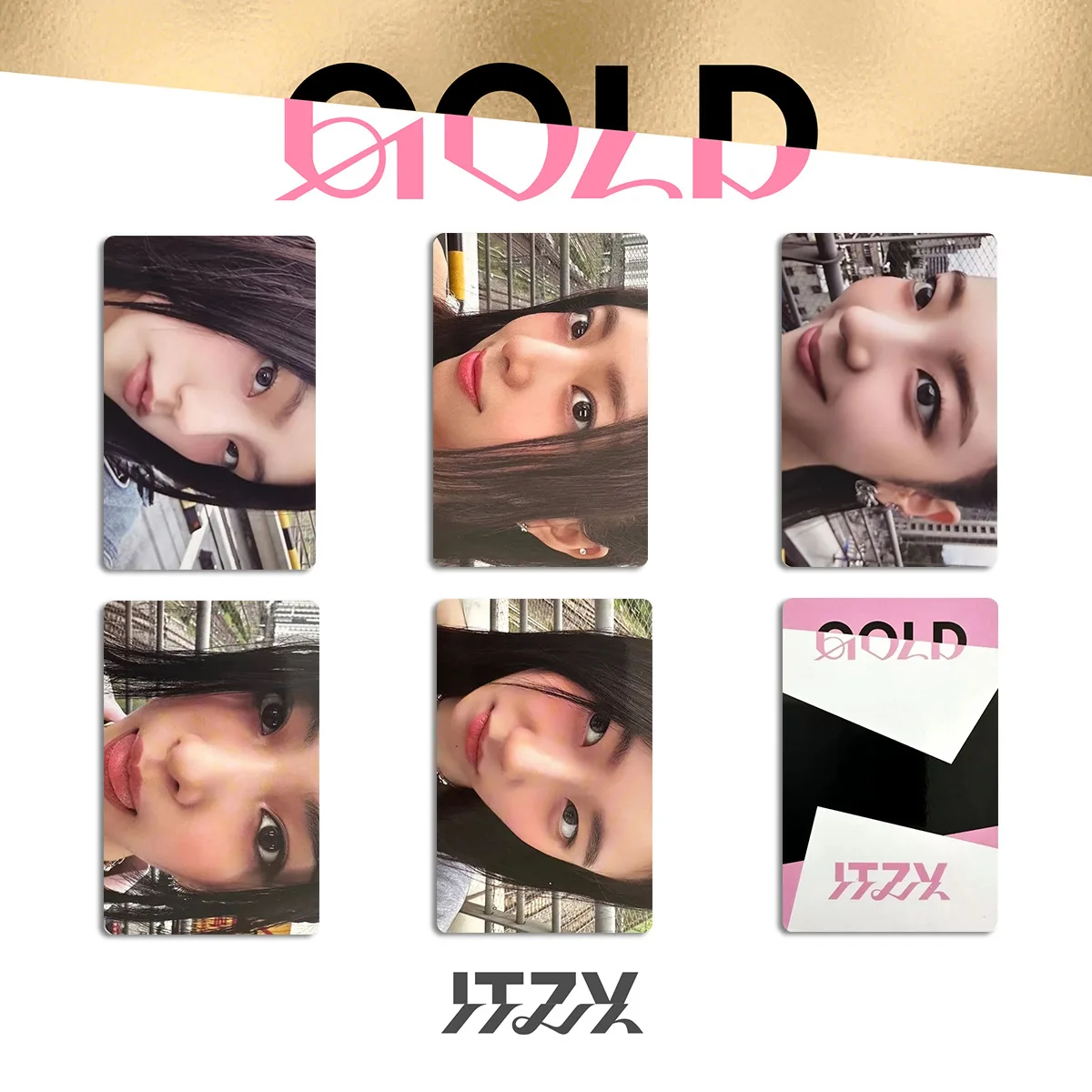 5Pcs/Set ITZY Idol Girl Group New Album GOLD Series HD Printd Photocards Yeji Lia Ryujin Chaeryeong Yuna Lomo Cards Fans Gifts