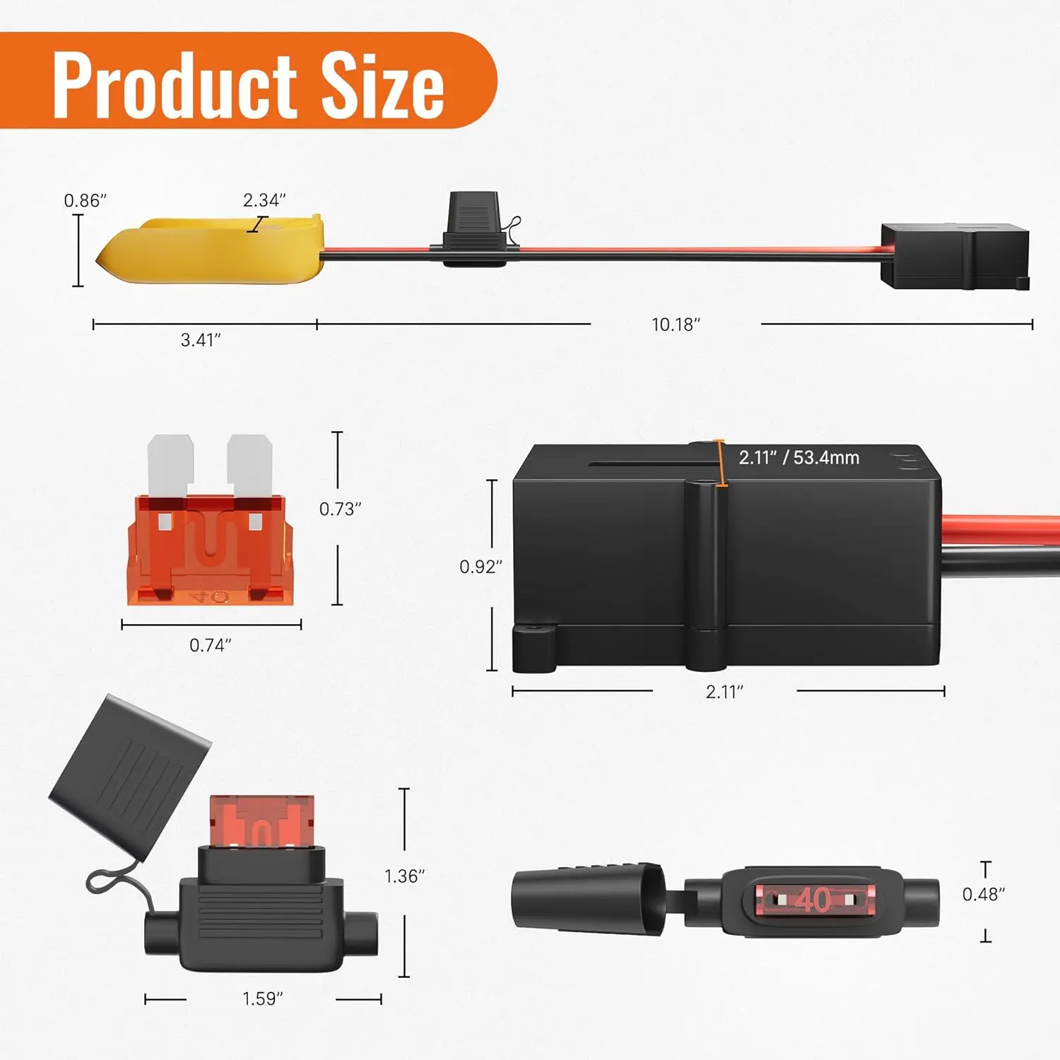 20V Battery Adapter for Dewalt Power Wheel Adapter with Wire Harness Connector 12 AWG Wire Compatible with Fisher 12 Volt Power