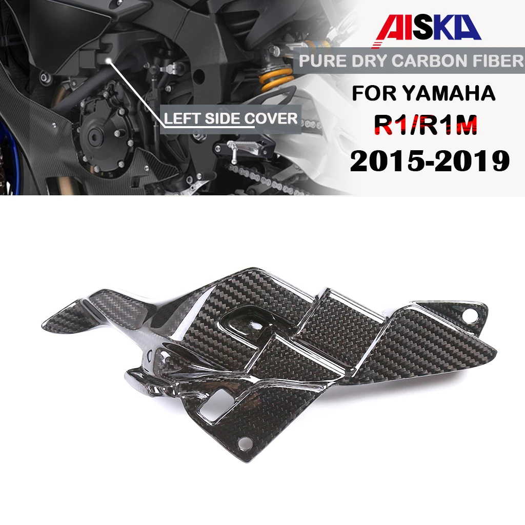 

For Yamaha YZF-R1 R1M 2015 2016 2017 2018 2019 Motorcycle Accessories Engine Cover Left Side Panels Fairing Kit Dry Carbon Fiber