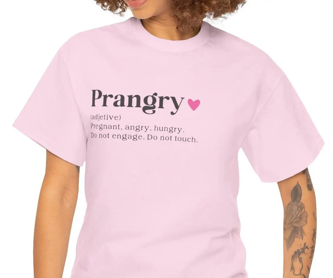 Prangry T Shirt Pregnant Angry Hungry Funny Pregnancy Announcement New Mom To Be Baby Reveal