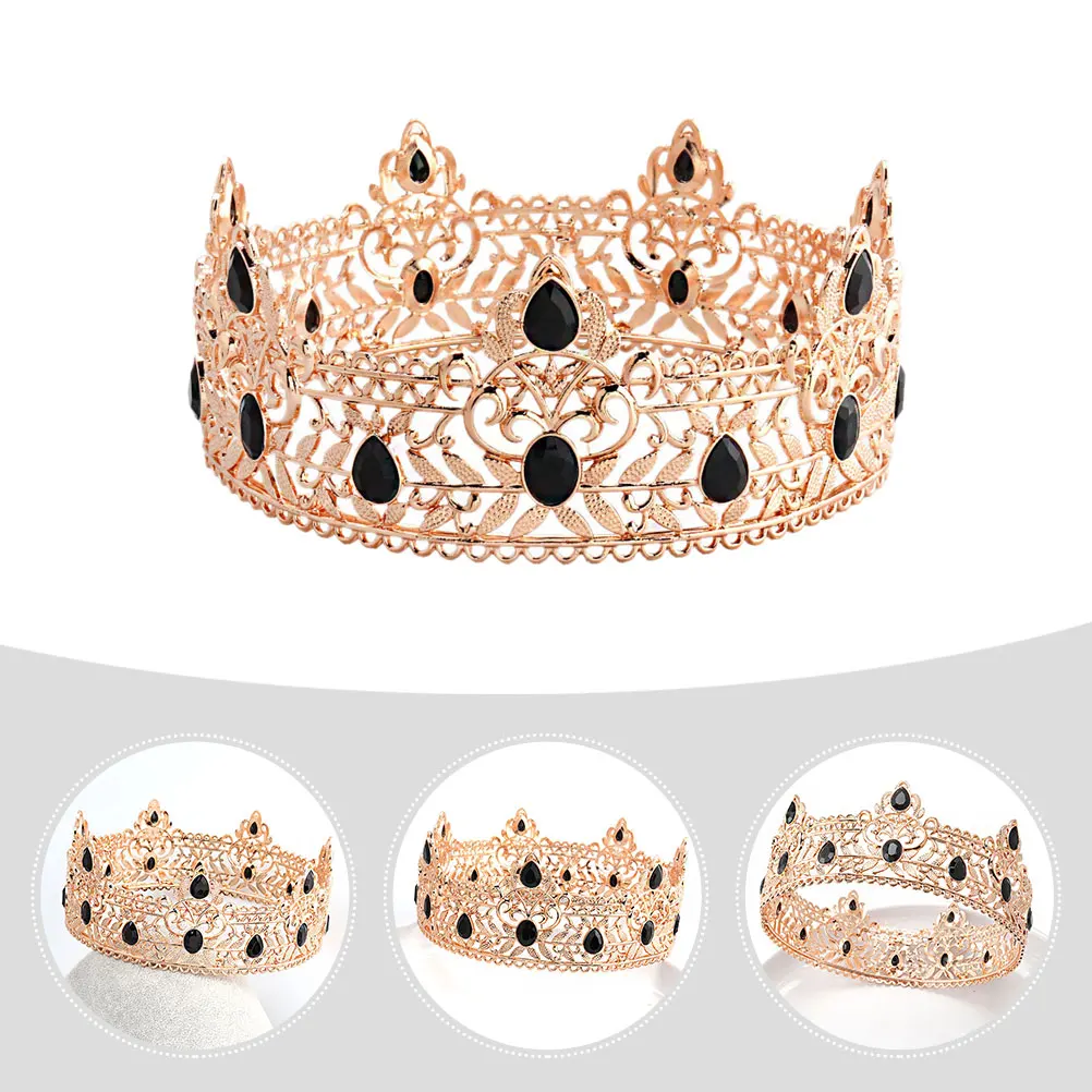 มงกุฎโลหะผสมสไตล์เรโทรสำหรับผู้ชาย อุปกรณ์เสริมชุดคอสตูมวินเทจ งานแต่งงาน ฮาโลวีน คอสเพลย์ ปาร์ตี้ งานพรอม งานวันเกิด อุปกรณ์ประกอบการแสดง