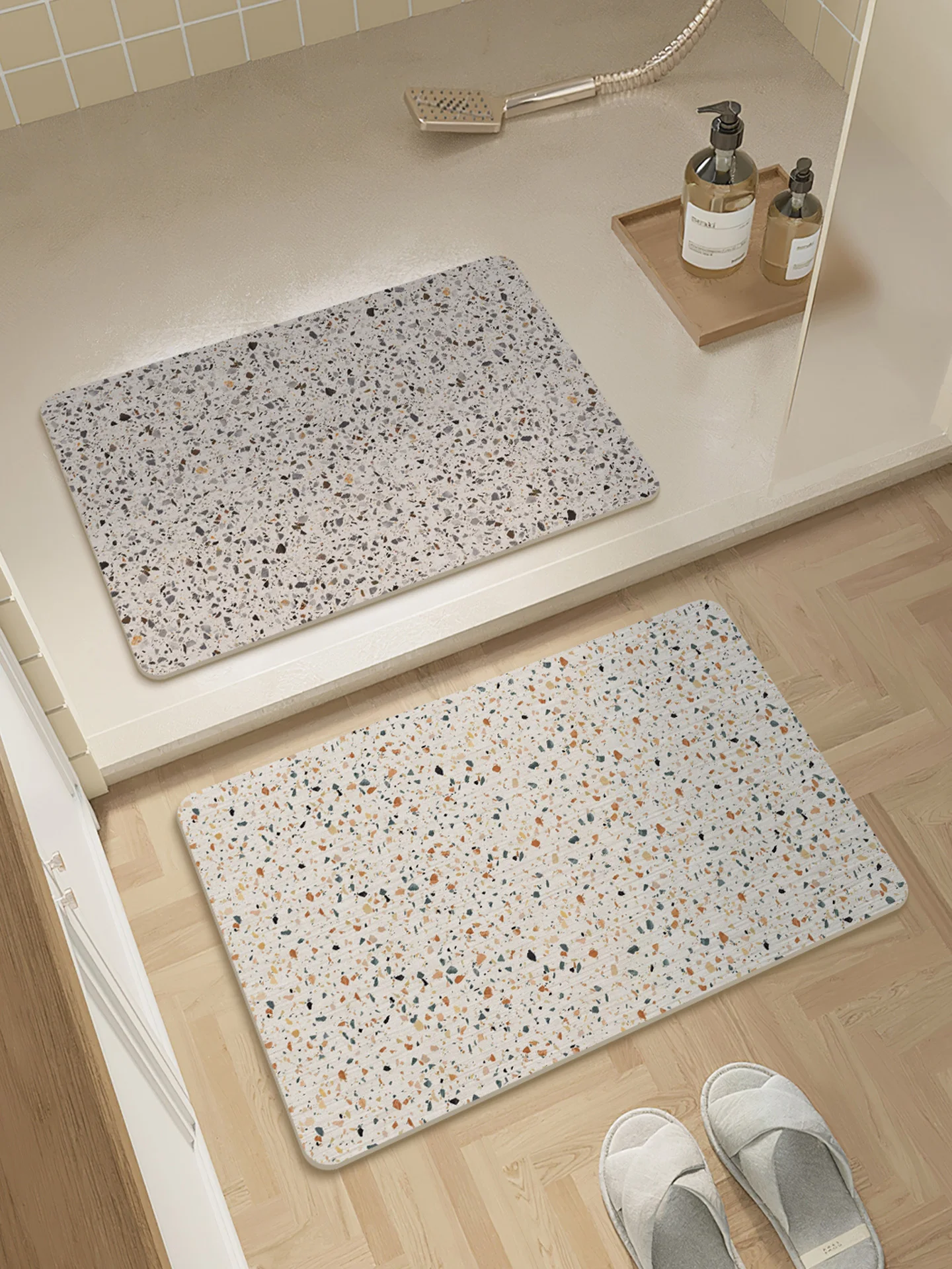 

Противоскользящий коврик для ванной из цементного волокна, прямоугольный, для входной двери, для дома, для ванной комнаты, для душа, устойчивый к скольжению, напольный коврик