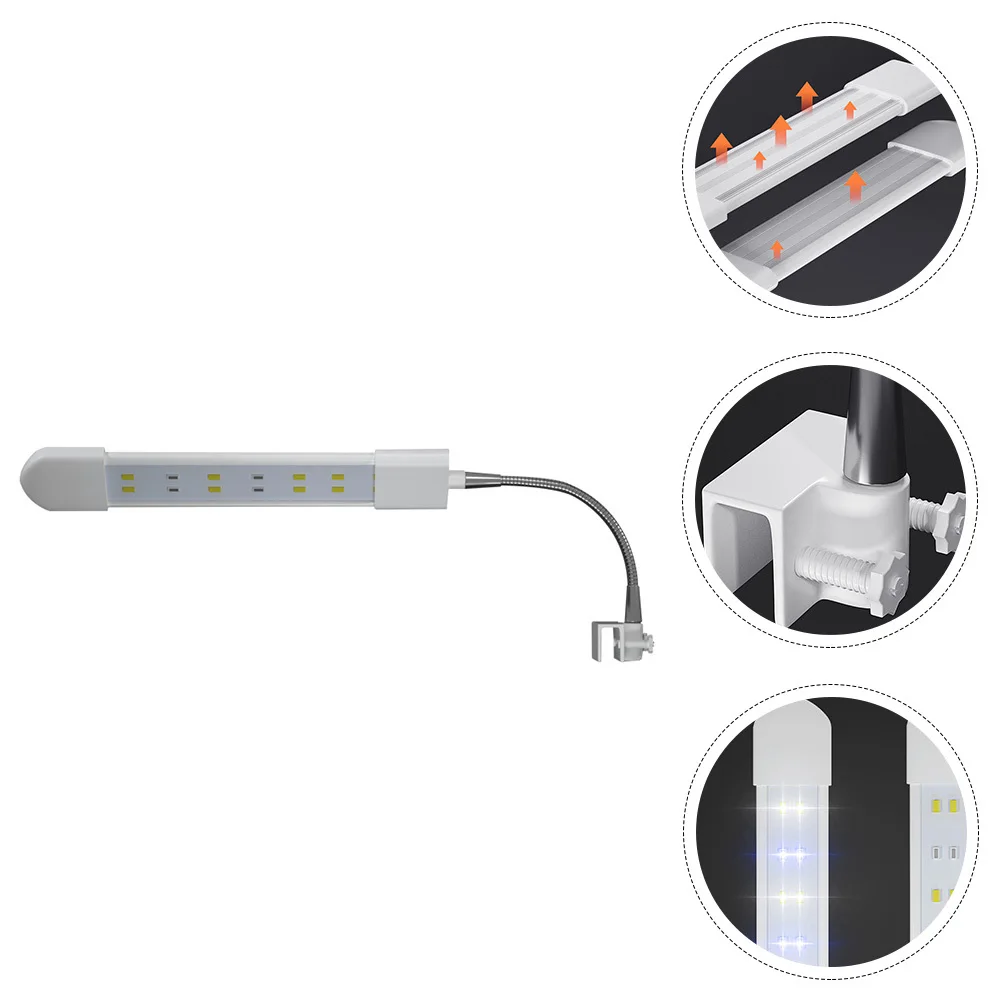 

1Pcs LED Water Plants Lamp Professional Fish Tank Clip Lamp Eu Plug White Durable Aquarium Aquatic Plant Lighting