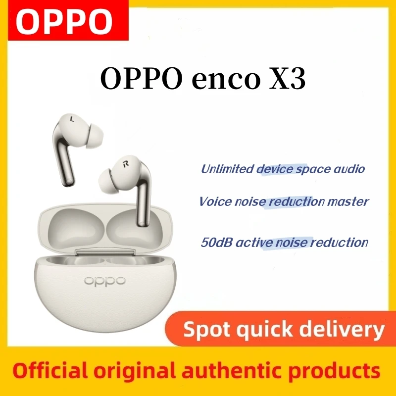 Original OPPO Enco X3 flagship 50dB noise reduction wireless Bluetooth headset LHDC music sports headset.