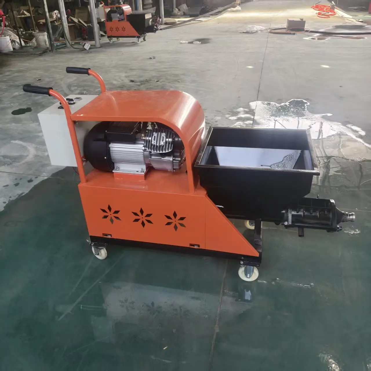 Customized Automatic Electric Wall Concrete Cement Plaster Mortar Spraying Machine For Sale High Quality 220v 380v Concrete Pump