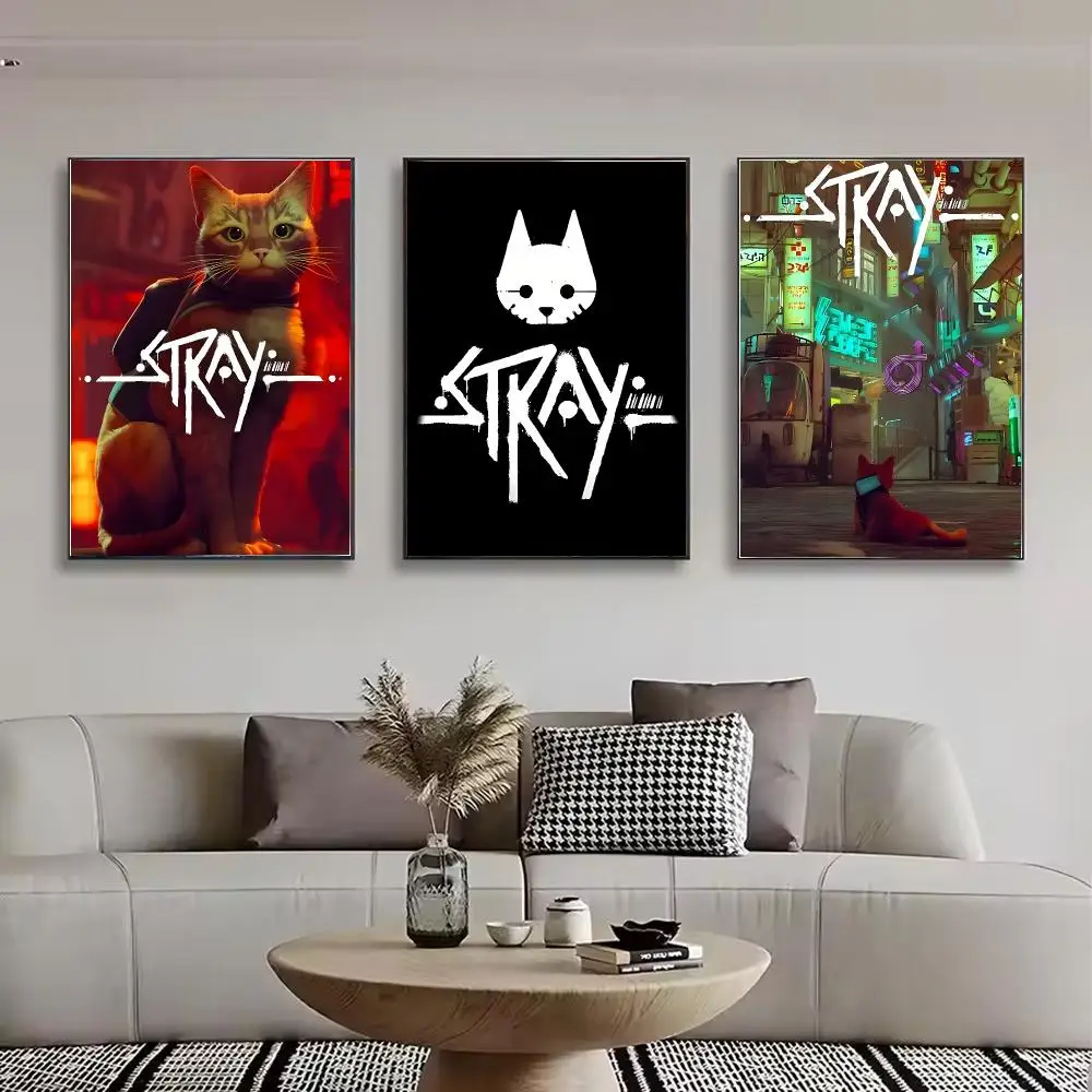 Game Atmospheric S-Stray Painting Calligraphy Stylish Canvas Poster Wall Art for Bedroom Living Room Study Home Decor Gift