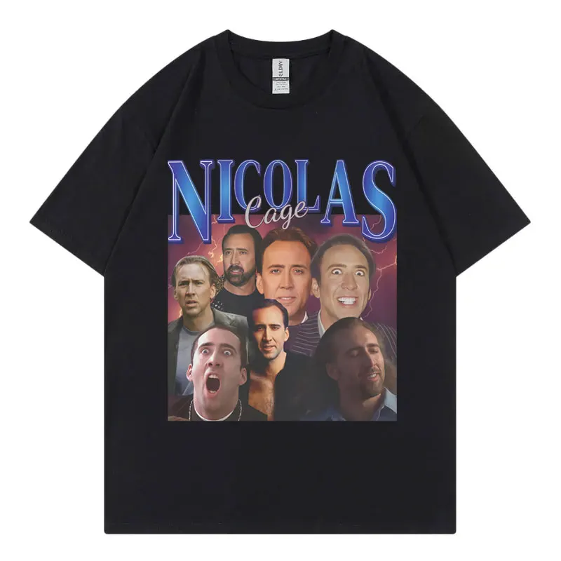 

Funny Nicolas Cage Meme Graphic T Shirts High Quality Fashion Short Sleeve T-shirts Men Women Clothing Casual Oversized T-shirt