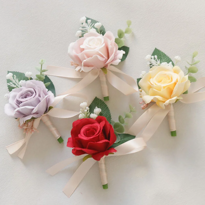 wedding floral business celebration opening guest Boutonniere & Corsage wrist flower wedding supplies multi-color