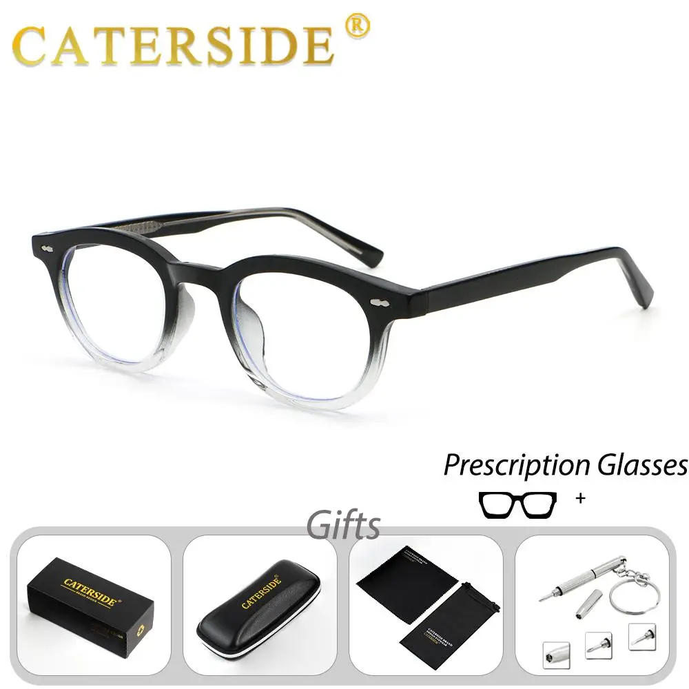CATERSIDE Unisex-Korrektionsbrillen mit quadratischen Gläsern, individuell anpassbar, Korrektionsbrillen für Kurzsichtigkeit und Weitsichtigkeit, Lesebrillen – Detail 4
