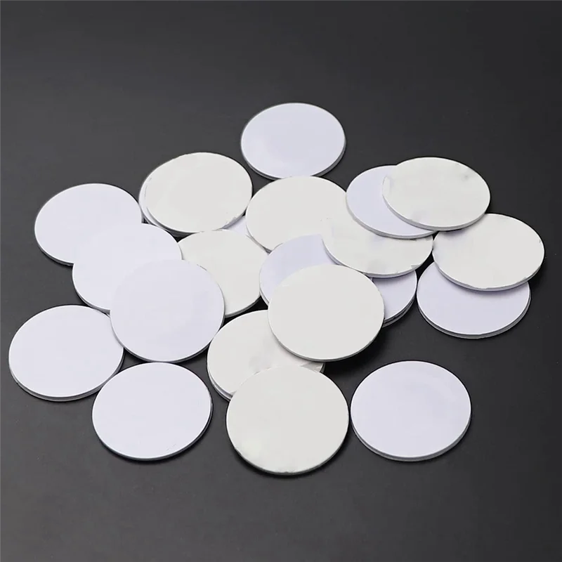 A13E-50 шт. Ntag215 метки RFID NFC-карта пустая перезаписываемая ПВХ NFC 215 тег круглый 25 мм/1 дюйм