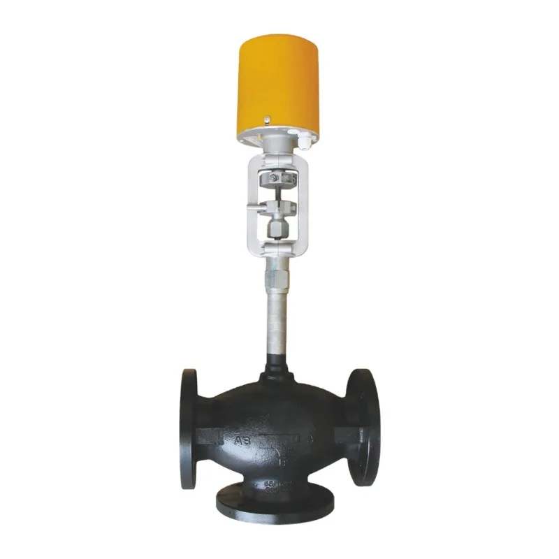 Flange connection DN Three-way Electric Control Valve for Heat Oil Transfer used on setting machine