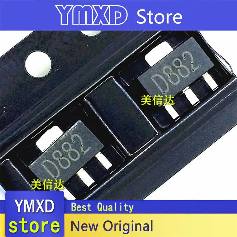 10 pçs/lote Novo Original 10 pçs/lote Novo Original SOT-89 D882 40V1.5A 2SD882 Em Estoque