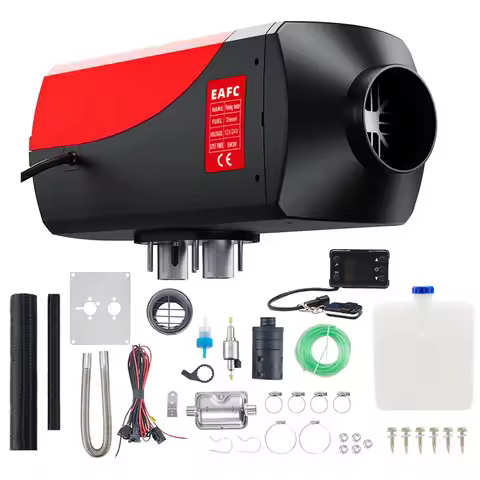 New 12V 24V Diesel Air Heater 5kw Diesel Parking Heater For Boats Caravan Rv Camper Bus Truck With Lcd Display Remote