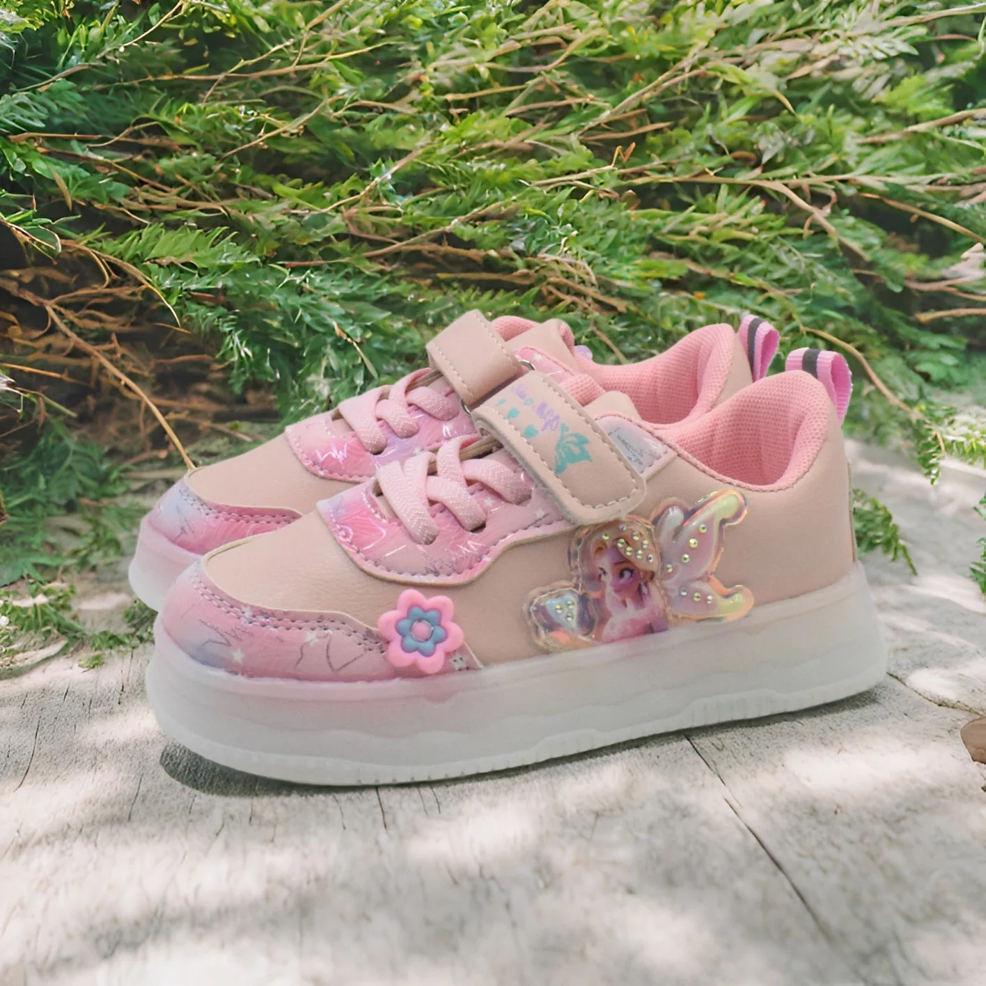

Disney Kids Shoes Sneakers Girls Elsa Frozen Princess Casual LED Lights Sport Student Shoes Pink Shoes Size 21-30