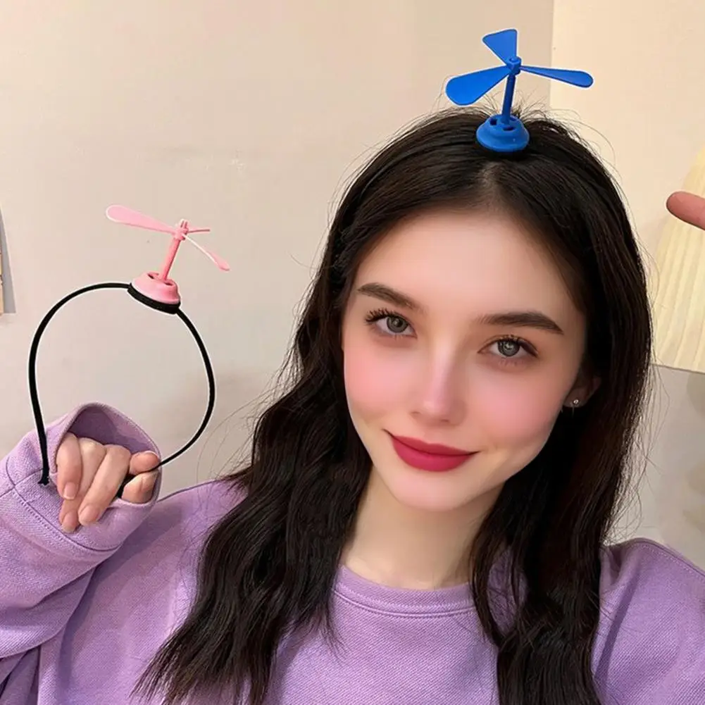 Opaska do włosów z dekoracją wachlarza, nowatorska opaska z wachlarzem dla kobiet i mężczyzn, elastyczna obręcz do włosów z zabawną dekoracją na imprezę.