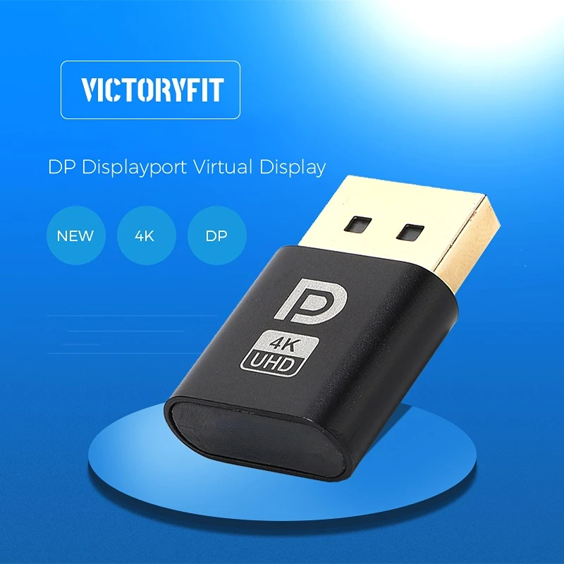 4K DP Displayport Dummy Plug สำหรับ PC คอมพิวเตอร์เดสก์ท็อปกราฟิกการ์ด Virtual Display Adapter EDID Headless Ghost จำลอง