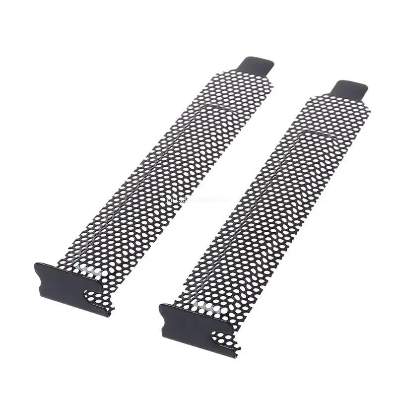 120x20x13mm Hard Steel Black Mesh PCI Chassis Slot Covers Bracket Cooling Fan Dust Filter For PC Computer Dropship