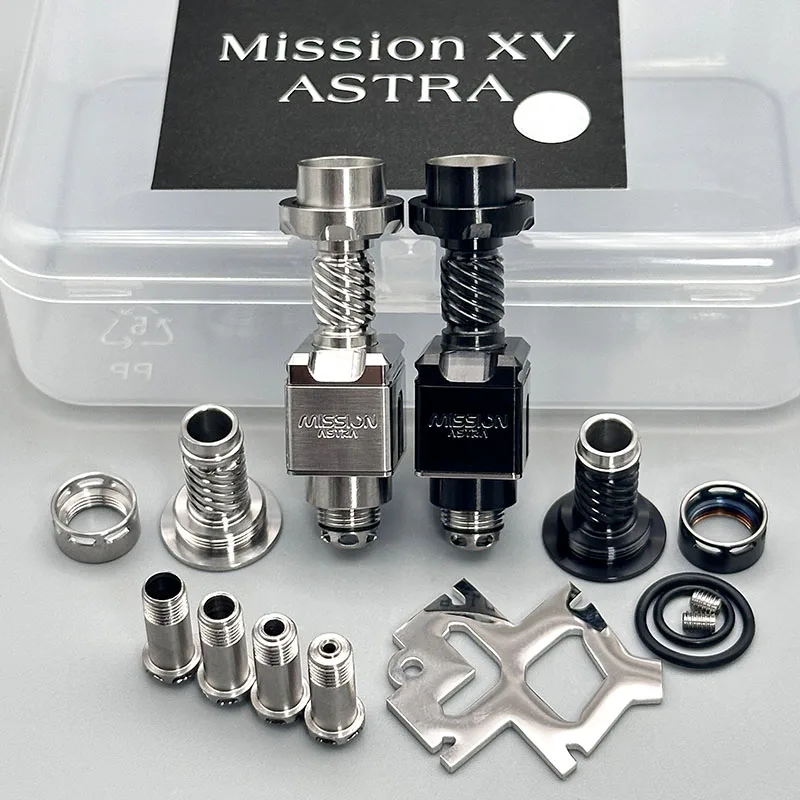 vape MISSION XV Astra Style RBA Rebuildable Bridge 316ss with 1.2, 2.0, 2.5, 3.0, 3.5mm Air Pins for BB/Billet / Boro Mod