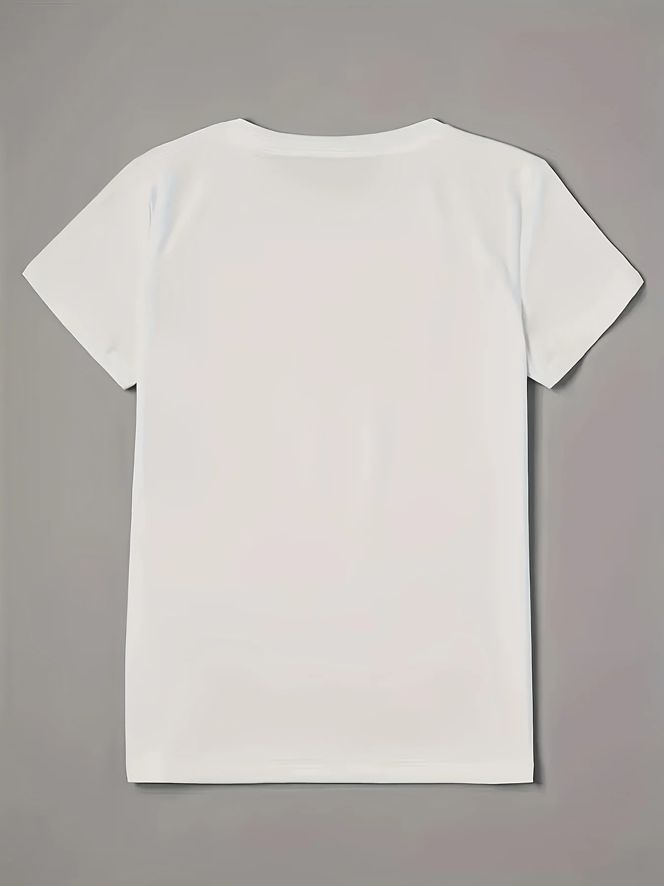 Women's casual round-neck short-sleeve T-shirt, featuring the print 
