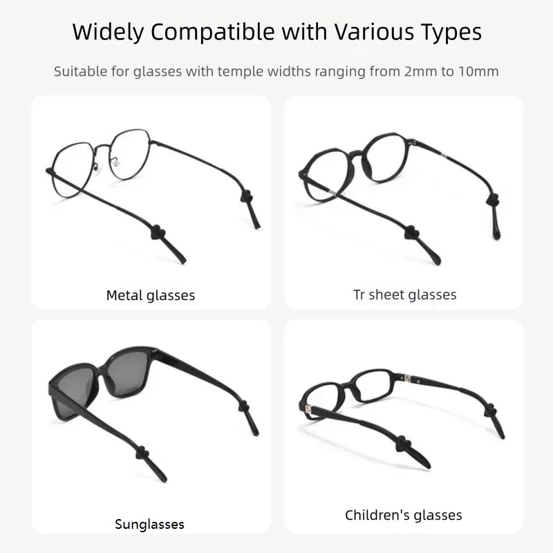 20PCS Heart Silicone Glasses Ear Hook Anti-slip Eyeglass Temple Tips Eyewear Stopper Accessory for Men Women YJFHT01 view 4