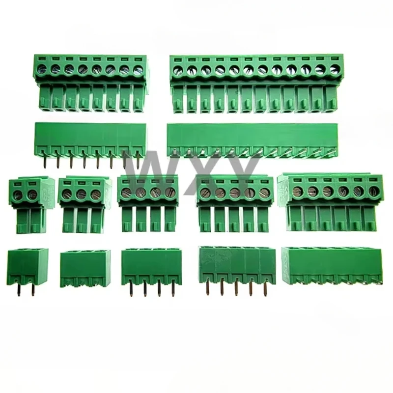 15EDG 3.81mm Pitch KF2EDG 2P/3/4/5/6/7/8/9/10/12Pin PCB Screw Terminal Block Connector Plug-Pin Curved Pin Straight Pin header