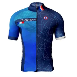 Bjorka Summer Cycling Men's Short Sleeve Jerseys Maillot Ciclismo Hombre Quick Dry Breathable Mtb Clothing Road Bike Shirts