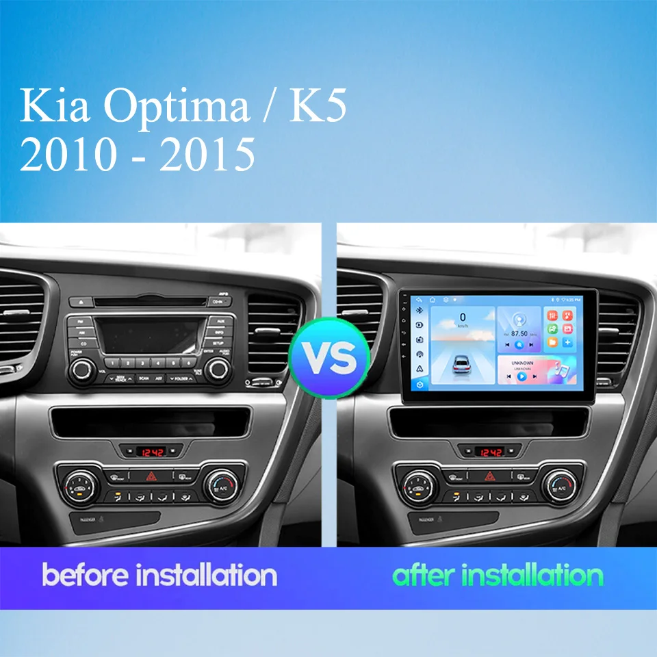 CarPlay Android 14.0 8G+128GB Car Auto Radio Stereo Video Audio A/V GPS Navi Monitor PC Tablet For Kia K5 Optima 2010 2013 2015