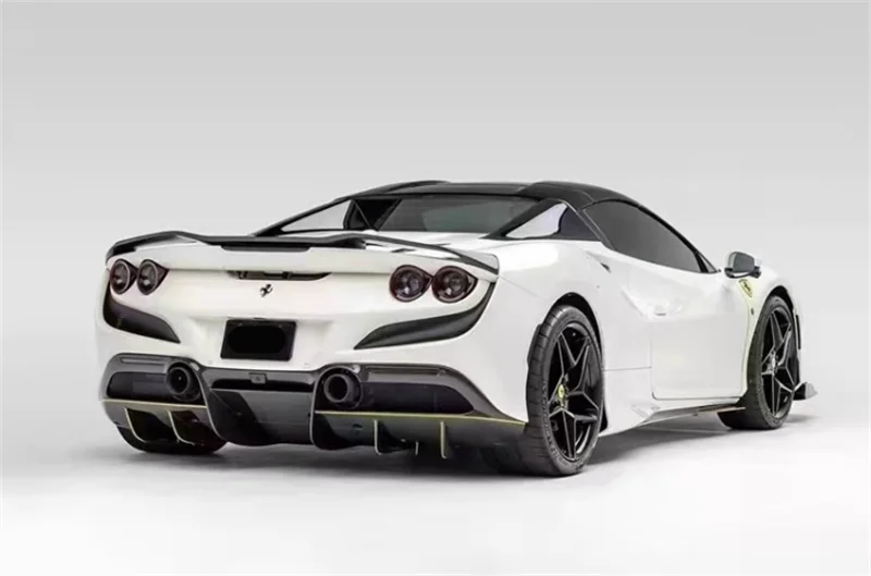 

Used for Ferrari F8 Upgrade N Style Carbon Fiber Front Bumper Lip Front Bumper Splitter Side Skirt Rear Diffuser Car Kit