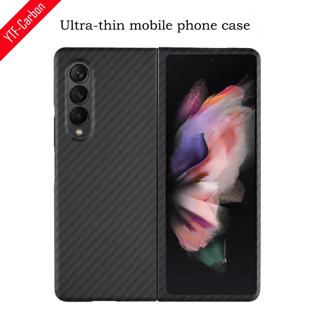 

YTF-carbon real carbon fiber case For Samsung Galaxy Z Fold 4 case,Aramid fiber Z Fold5Ultra-thin anti-drop Z Fold 3 Phone Cover