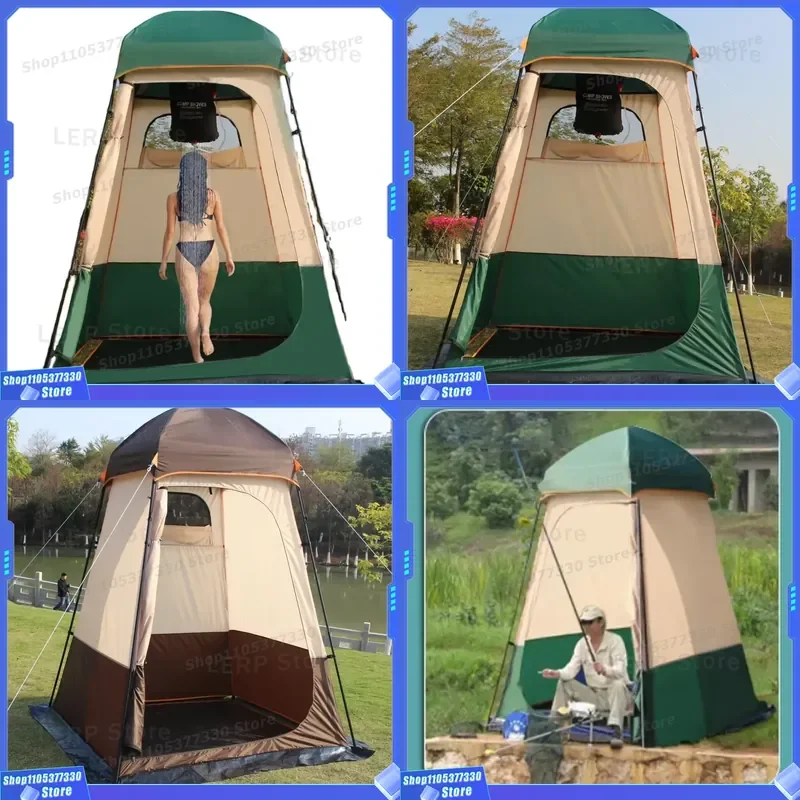 Large Outdoor Portable Folding Shower Tent Instant Privacy Mobile Changing Room for Camping