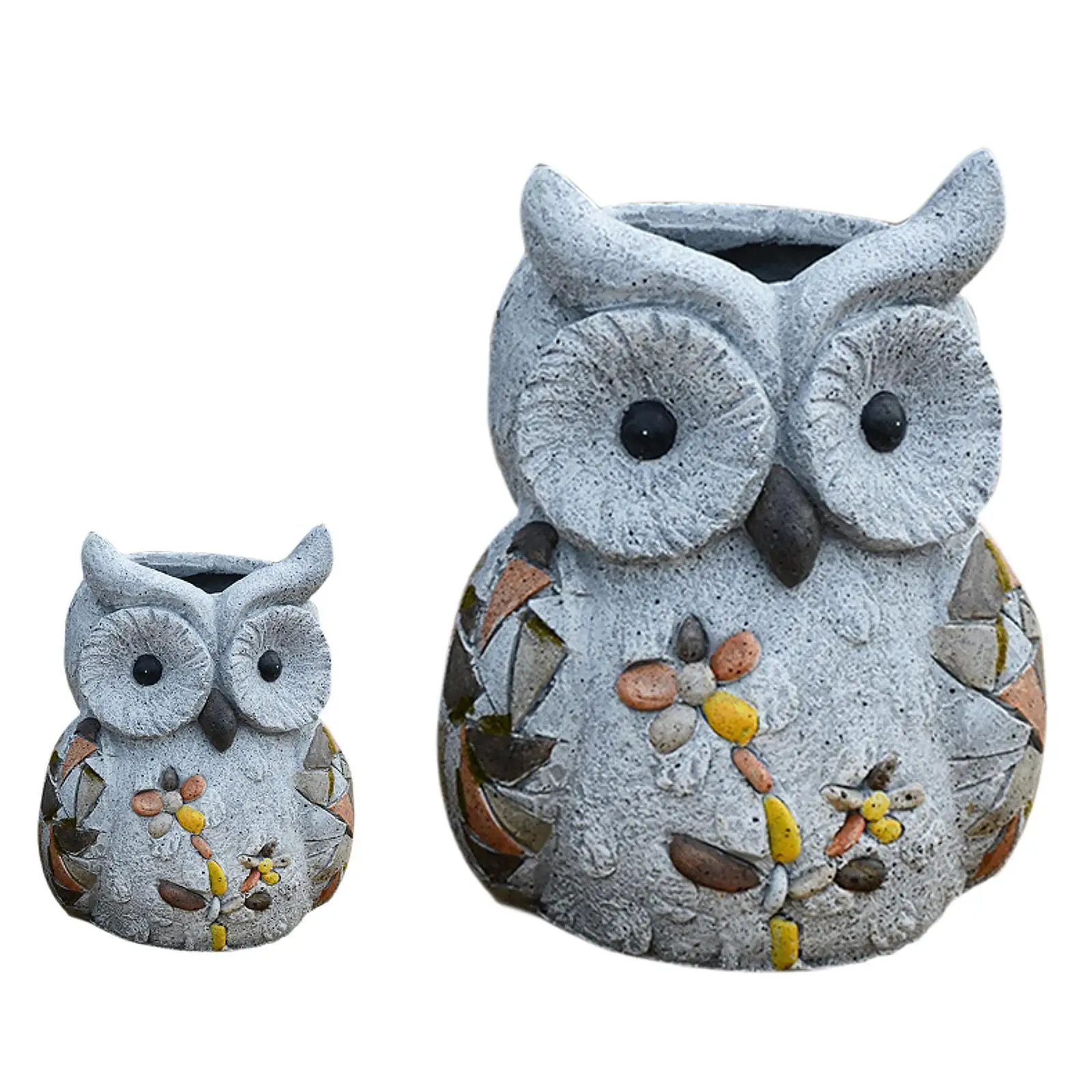 Garden Flower Pot Figurine Indoor Outdoor Decor Cute Sculpture Ornament Garden Decor for Yard Home Patio Apartment Bedroom