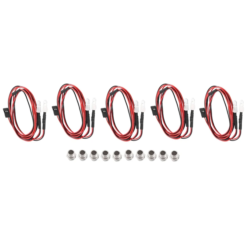 FBIL-5PCS 2LED 5 ミリメートルヘッドライト RC アクセサリー LED ライト 1/10 モデルドリフトカー車両用