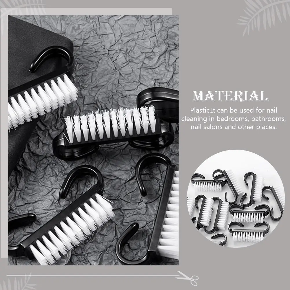 

10Pcs Handheld Nail Dust Brush Cow Horn Manicure Tools Strong Non-Bend Design for Salon and Home Care Manicure