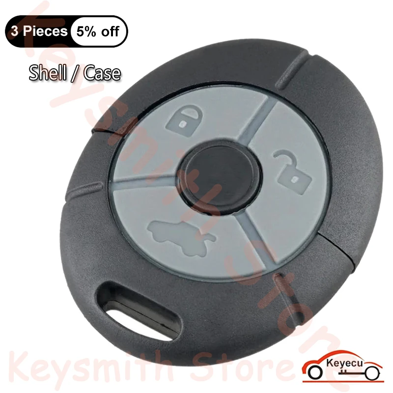 

KEYECU Replacement Fob 3 Buttons Remote Control Car Key Shell Case Cover for Rover Streetwise MG TF ZR ZS 25 45 2003 2004 2005