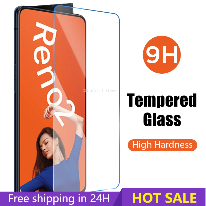 Transparentes folien schutz glas für oppo reno 2z 4 5g lite 3 2 ace sicherheits gehärteter schutz für oppo find x2 lite f17 pro 9h